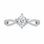 Princess cut lab grown diamond engagement ring 05