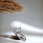 Princess cut lab grown diamond engagement ring 05