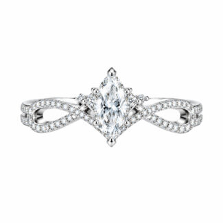 Princess cut lab grown diamond engagement ring 05