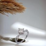 Princess cut lab grown diamond engagement ring 05