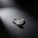 Radiant cut lab grown diamond engagement ring 01