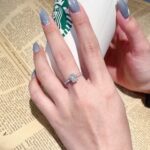 Radiant cut lab grown diamond engagement ring 01