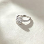 Round cut lab grown diamond engagement ring 01