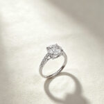Round cut lab grown diamond engagement ring 01