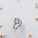 Round cut lab grown diamond engagement ring 02