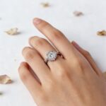 Round cut lab grown diamond engagement ring 02