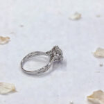 Round cut lab grown diamond engagement ring 02