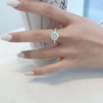 Round cut lab grown diamond engagement ring 04