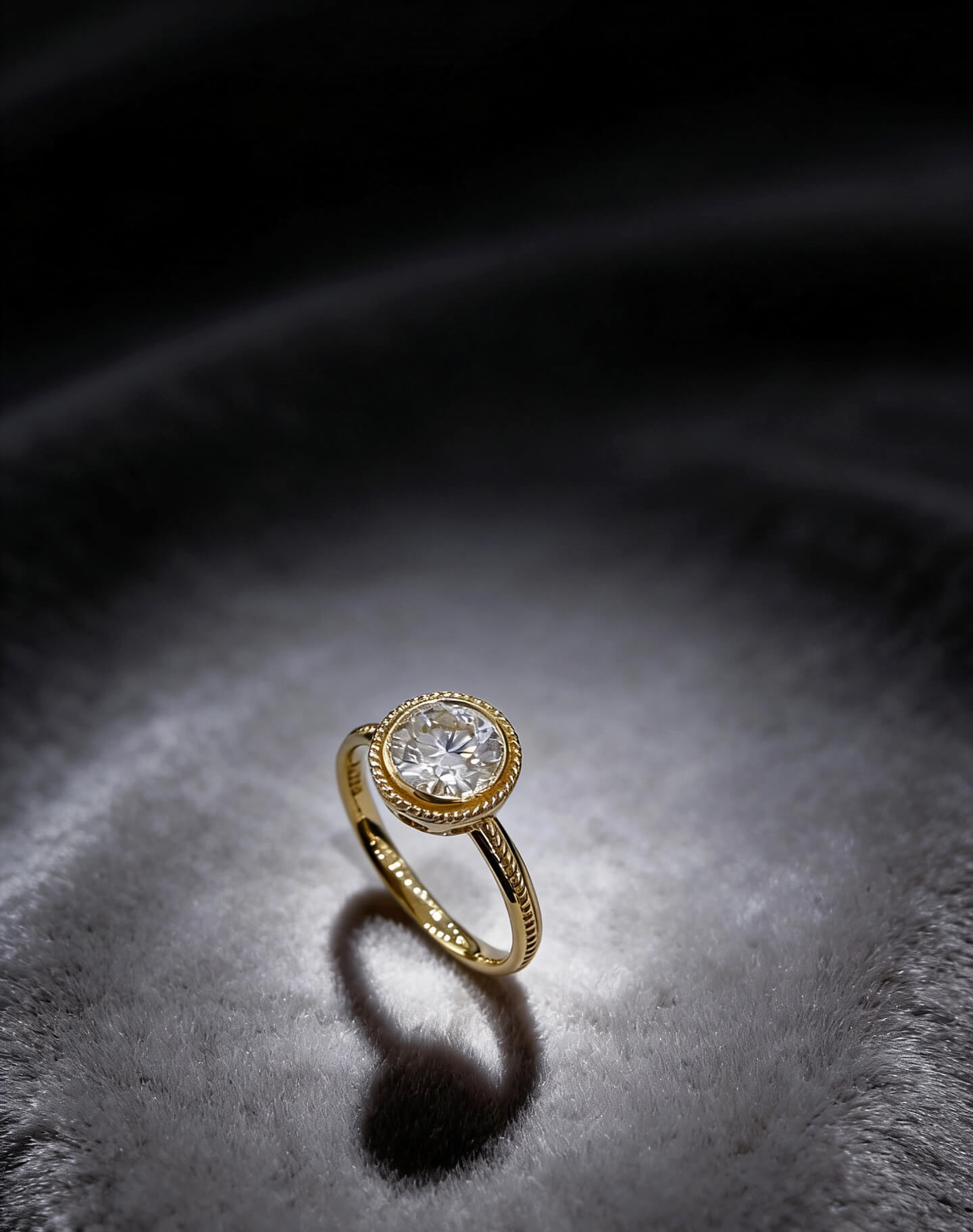 Round cut lab grown diamond engagement ring 05