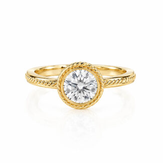 Round cut lab grown diamond engagement ring 05