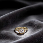 Round cut lab grown diamond engagement ring 05