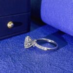 Round cut lab grown diamond engagement ring 04
