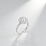 Round cut lab grown diamond engagement ring 06