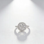 Round cut lab grown diamond engagement ring 06
