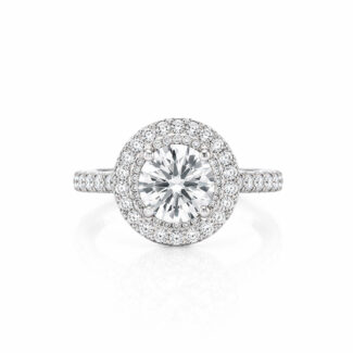 Round cut lab grown diamond engagement ring 06