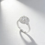 Round cut lab grown diamond engagement ring 06
