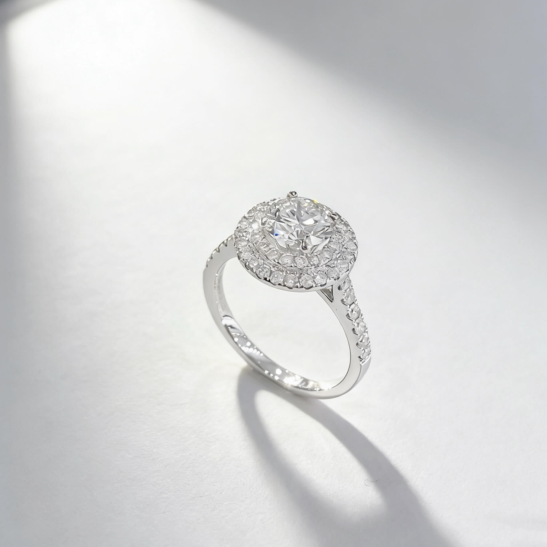 Round cut lab grown diamond engagement ring 06