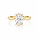 Oval cut lab grown diamond engagement ring 02