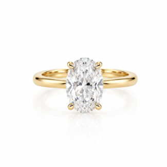 Oval cut lab grown diamond engagement ring 02